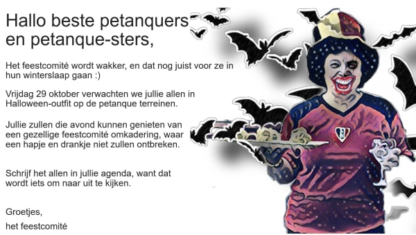 Halloween vrijdag 29/10/2021